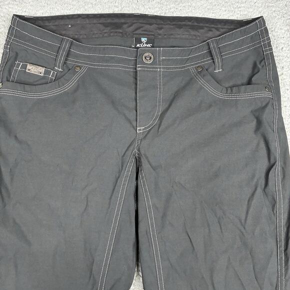 KUHL Pants Women’s 10 Regular Gray Straight Leg Outdoor Hiking Travel Mid Rise - Picture 2 of 8
